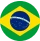 Bandeira do Brasil com losango amarelo, fundo verde e círculo azul com estrelas e faixa branca.